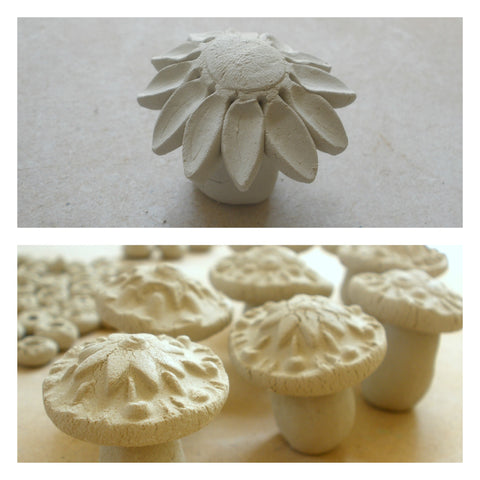 handmade ceramic mushrooms