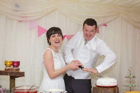 cutting the cake