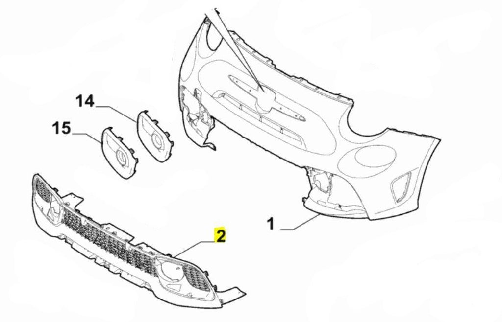 fiat 500 bumper parts