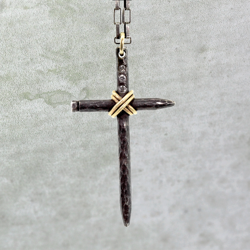 Handcrafted Nail Cross Necklace Rebecca Lankford Designs