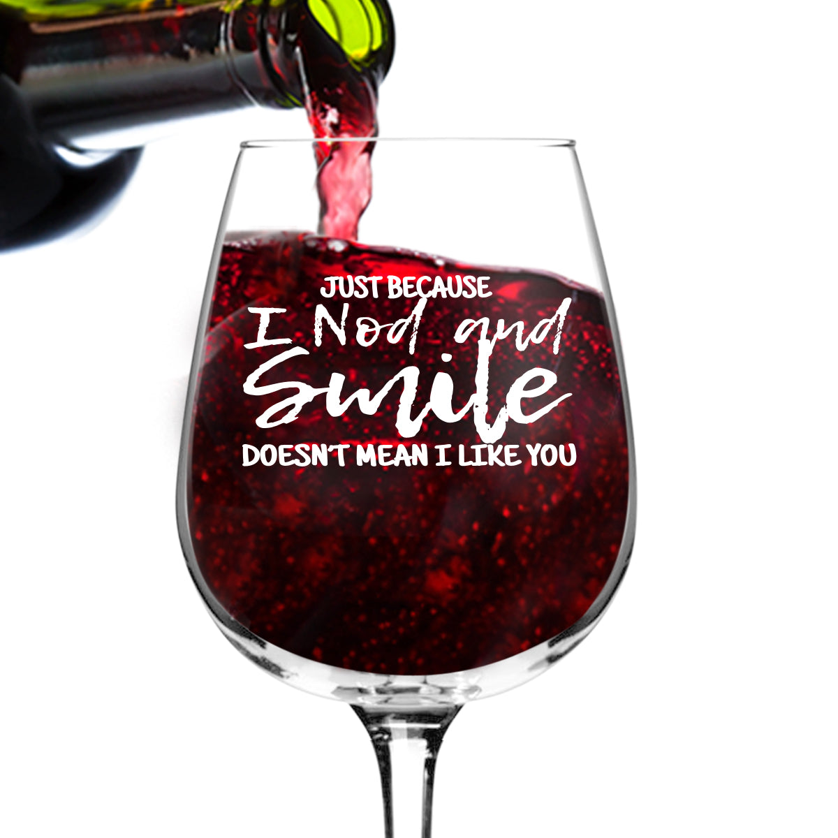 Nod And Smile Wine Glasses (12.75 oz 