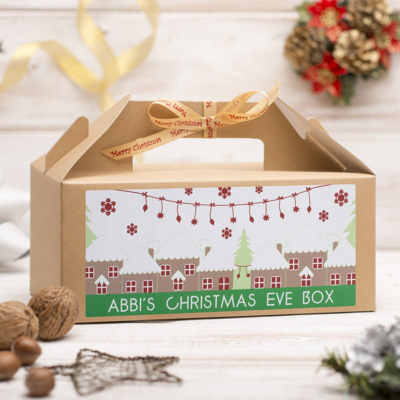 Personalised Christmas Eve Box - Houses and Trees Design