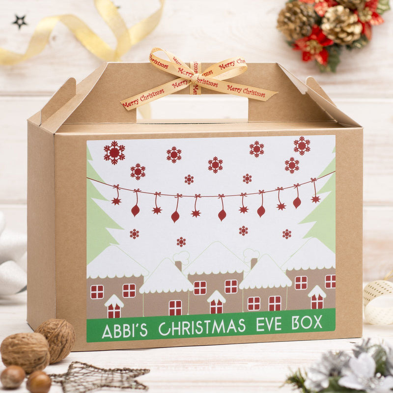 Personalised Christmas Eve Box - Houses and Trees Design