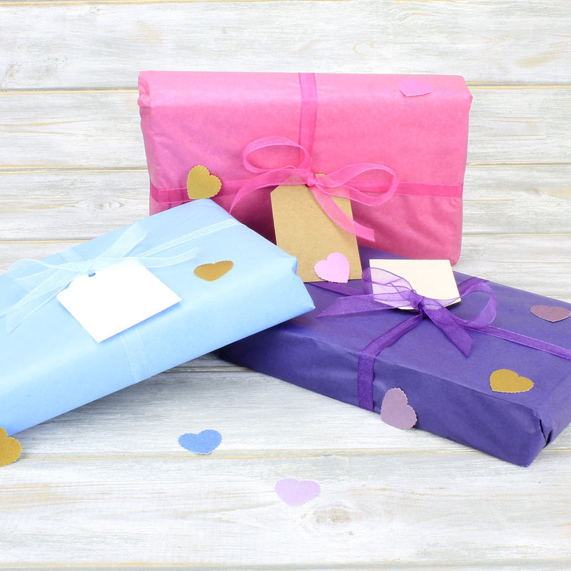 tissue paper and ribbon