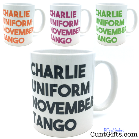 Charlie All Colours Cunt Mugs