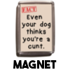 Even your dog thinks you're a cunt - Magnet