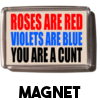 Roses are Red, You are a cunt - Magnet