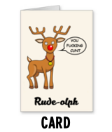 Rude-olph - Christmas Card