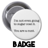 I'm not even going to sugar coat it - Badge