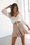 Ruffle shorts with an elastic waistband. 