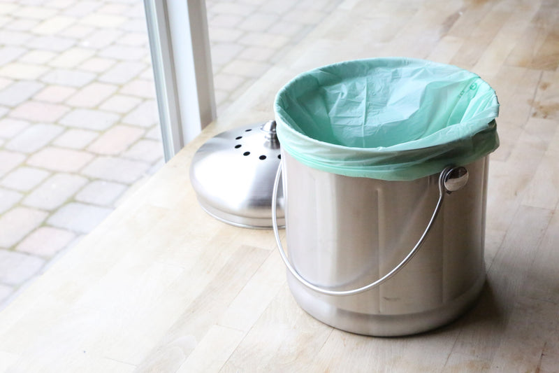 1.8 gallon stainless steel kitchen compost bin