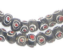 Evil Eye Krobo Powder Glass Beads - The Bead Chest