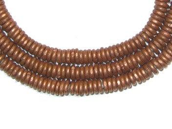 Copper Hematite Interlocking Snake Beads 4mm Unusual Stone 16 Inch Strand