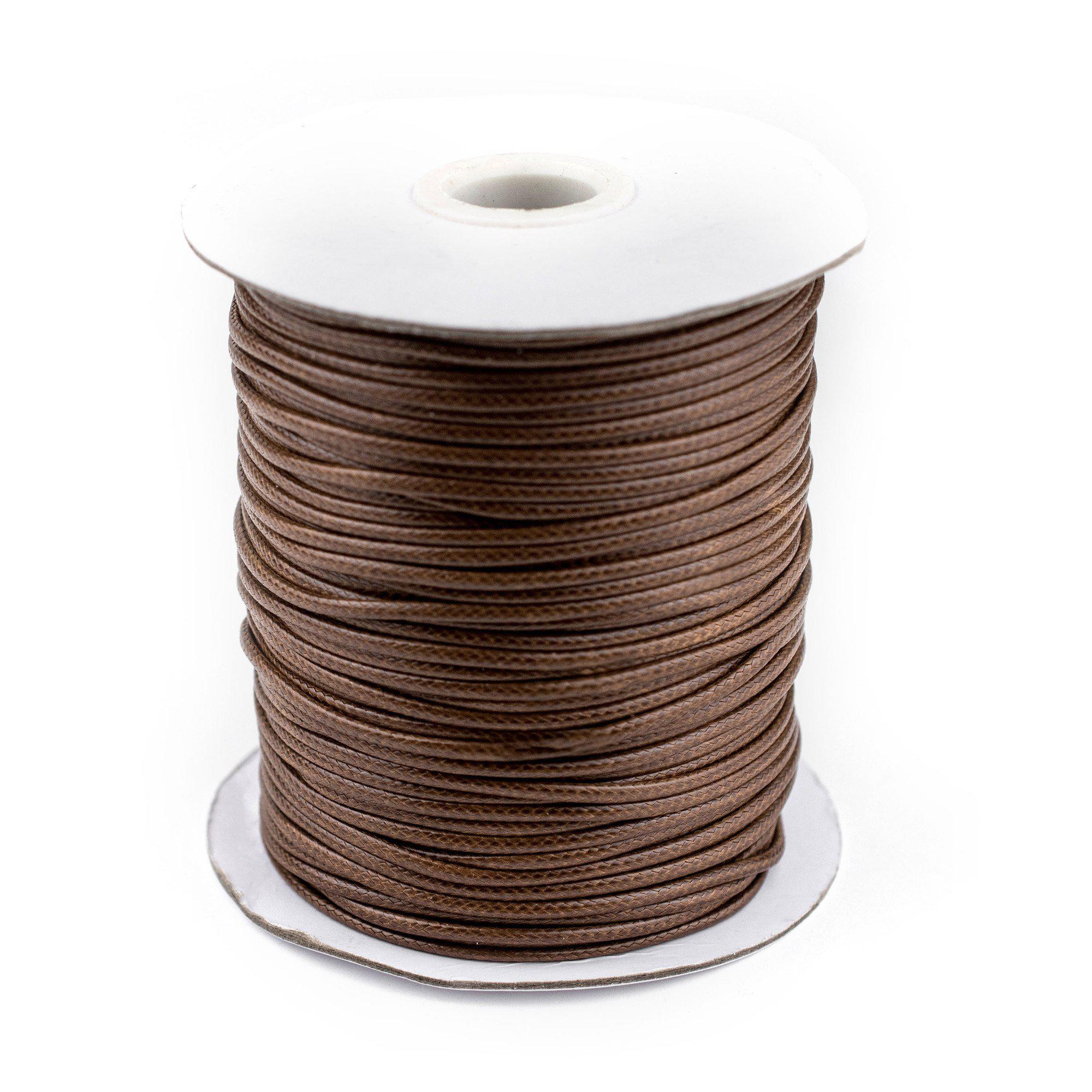 Waxed Polyester Thread Necklace Cords Light Brown 