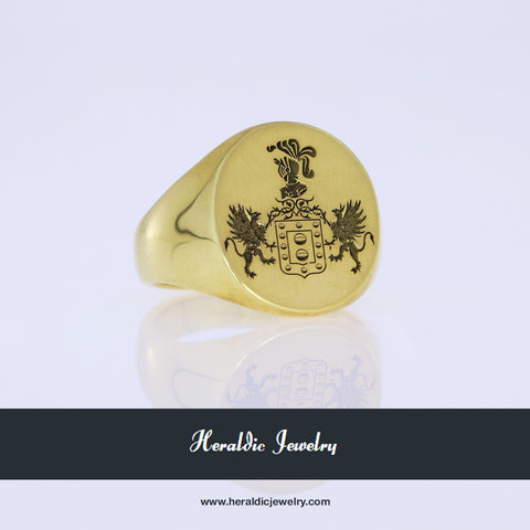 Herrera gold crest ring