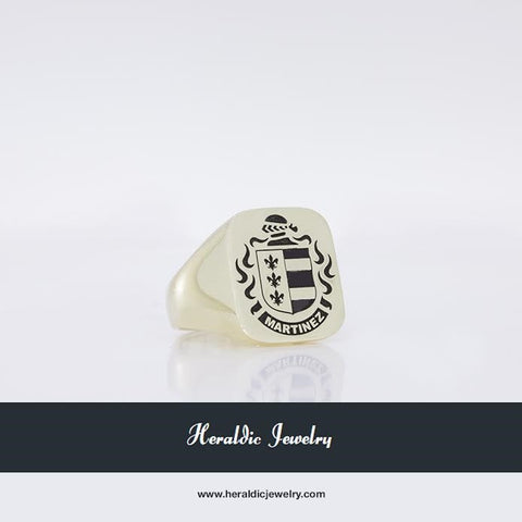 Martinez gold family crest ring