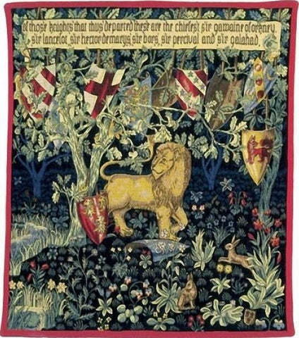 Medieval heraldry tapestry