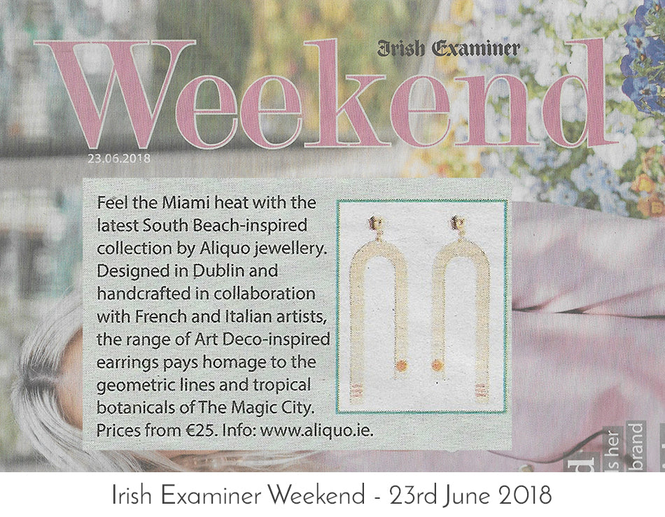 Aliquo Miami collection featured in Irish Examiner