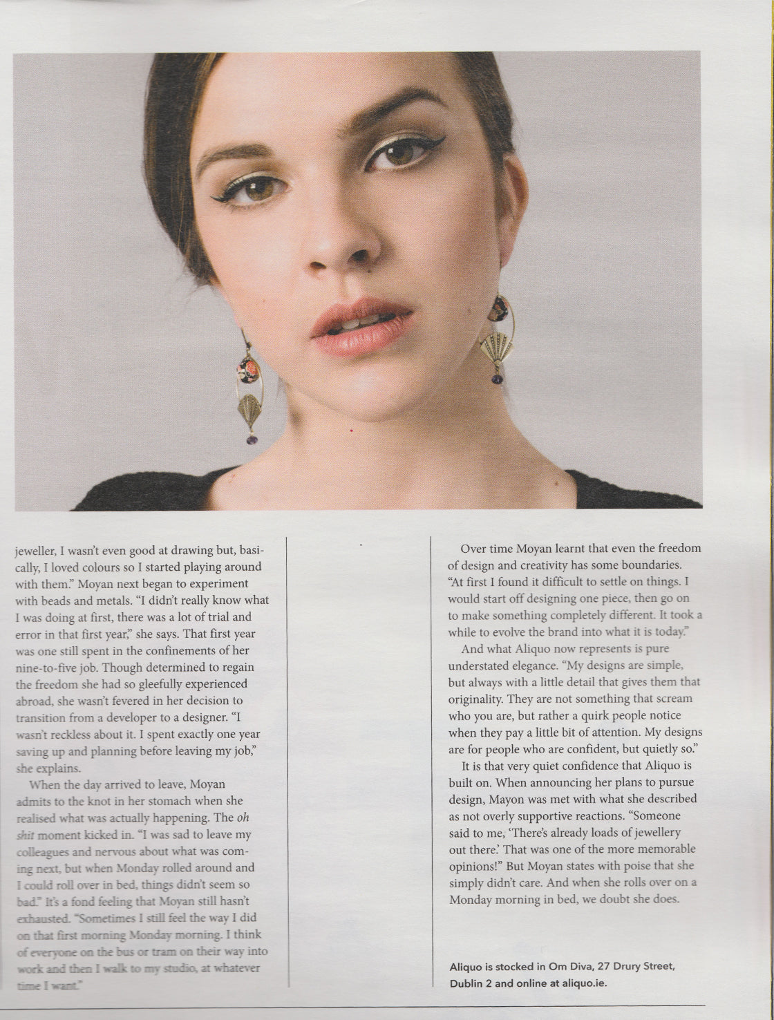 Aliquo Jewellery Designer Totally Dublin Interview page 2