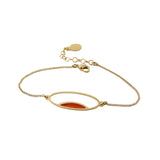 Delicate oval chain bracelet