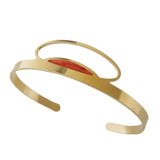 Thin gold cuff bracelet