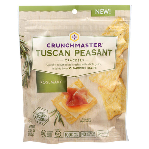 Crunchmaster Crackers - Tuscan Peasant Rosemary - Case of 12 - 3.54 oz.