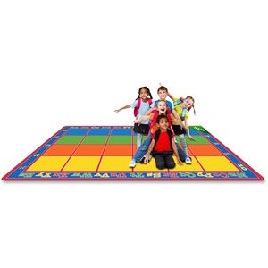Flagship Carpets Primary Colors Square Grids Rug