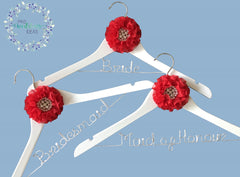 3 Pcs Set Custom Bridal Party Coat Hanger Parisian Style 06