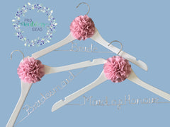 3 Pcs Set Custom Wooden Coat Hanger Sweet Style 06