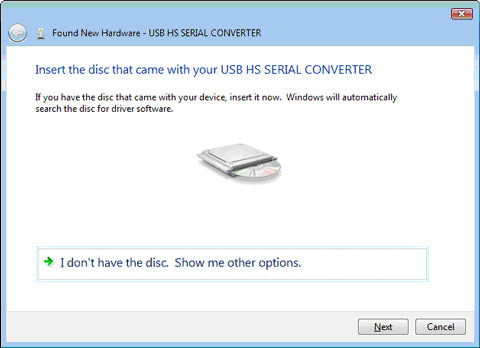 USB Driver Installation - Vista