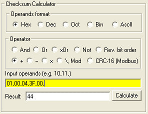 Pelco-D Checksum