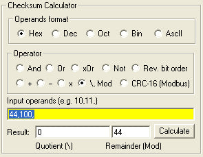 Pelco-D Checksum