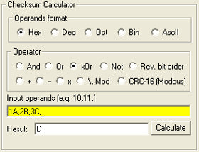 checksum calculation