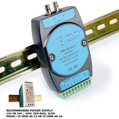 RS-232 / RS-485 / RS-422 to Fiber Optic Converter (Industrial)