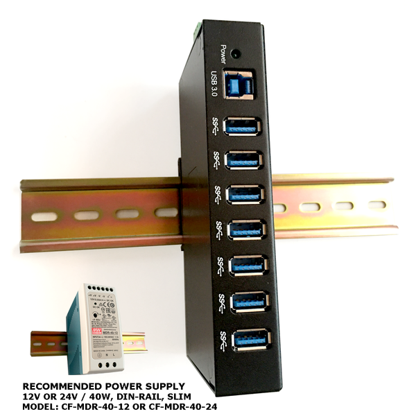 sekstant Klassificer prop USB 3.0 Hub (7-Port / Industrial) – CommFront