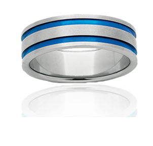 Blue Titanium Ring