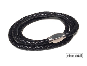 Triple Wrap Around Thick Leather Bracelet