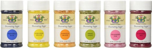 India Tree All Natural Nature's Colors Decorating Sugars Variety Set - 6 Pack