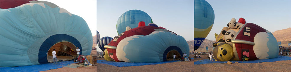 Arky balloon inflation progression, Courtesy Bill Woodhead, 2007
