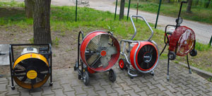 conventional blowers (turbo, traditional) along with Ventry Fans (propeller, all-terrain), courtesy of Szymon Kokot-Gorá