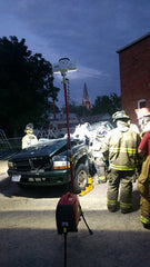 A Lentry Light allows everyone to be safe while performing extrication training in the evening.