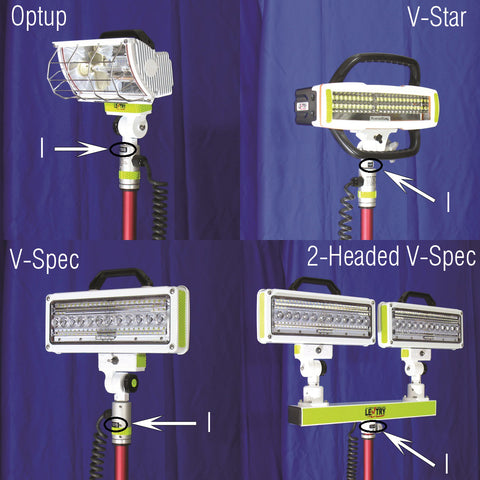 Serial number locations on Lentry light heads