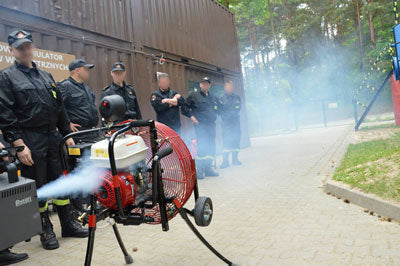 smoke injected into air stream to show shape of air flow, courtesy of Szymon Kokot-Gorá