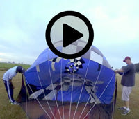 (New window, YouTube) Hot air ballooning video starts with envelope inflation with 20GX120 Ventry Inflation Fan