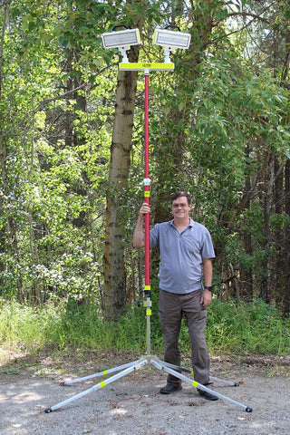 James standing next to the new 2-Headed V-Spec LED Lentry Utility Light System.