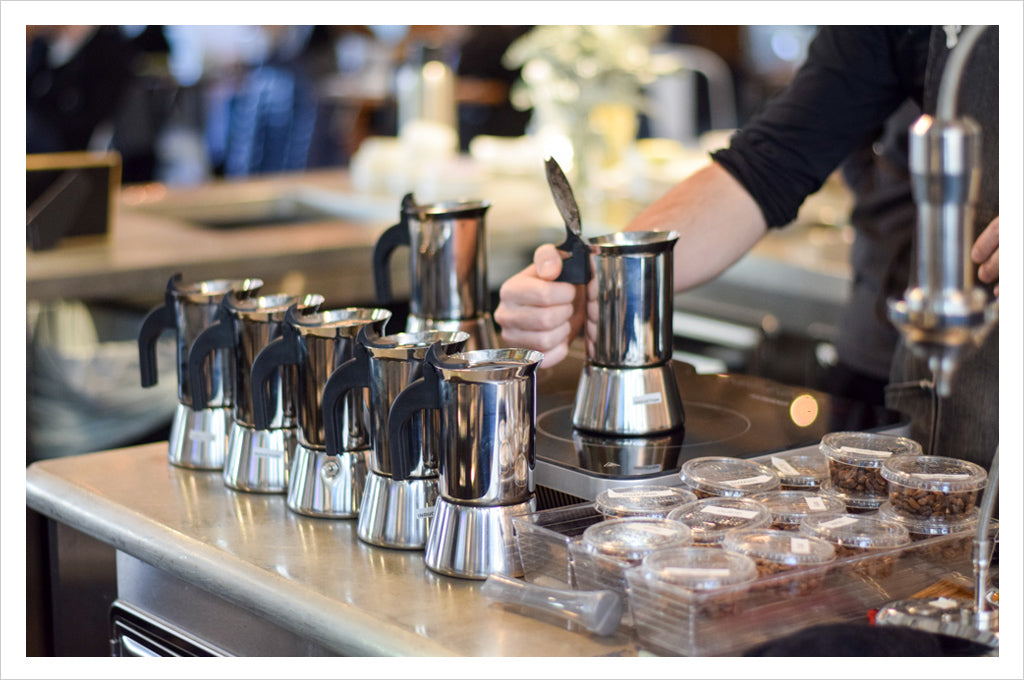 Caffe Umbria Moka Pot Bar at La Marzocco Cafe