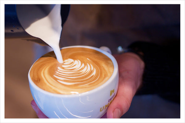 Latte Art skills taught at our Accademia del Caffe
