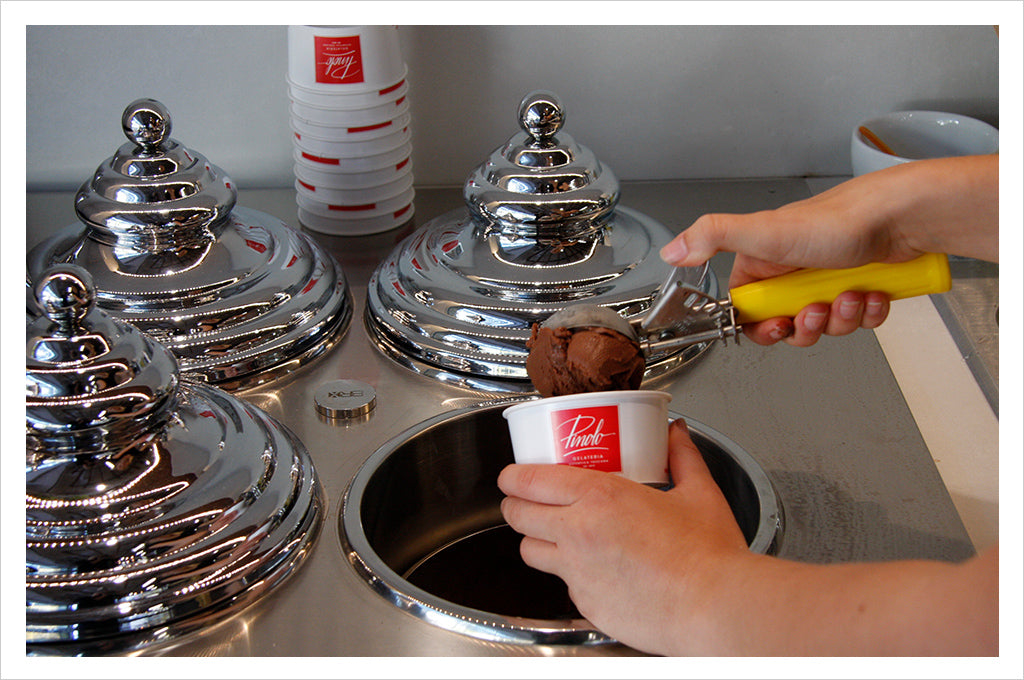 Pinolo gelato plus affogato at Umbria's new cafe at 200 SW Market in Portland