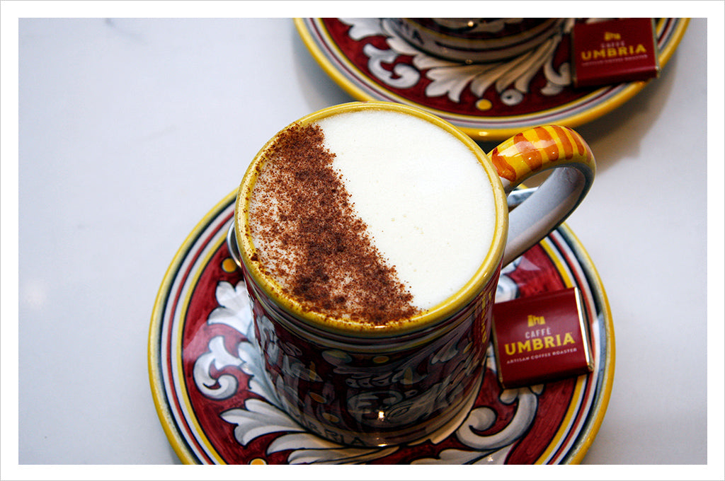 turmeric ginger chai seasonal special at caffe umbria cafes
