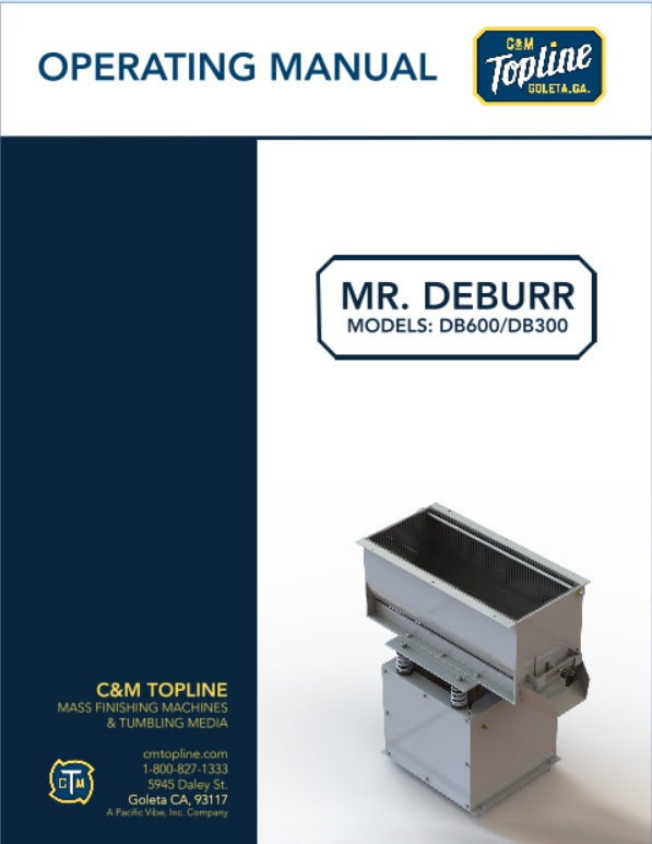mr deburr operating manual - models 600db and 300db